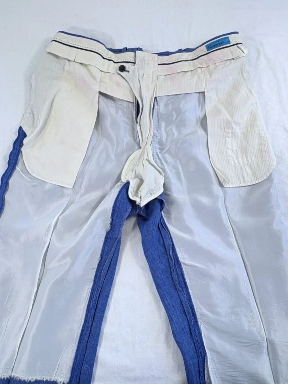 Men's Tailored Linen Pants in Blue - Classic Trousers